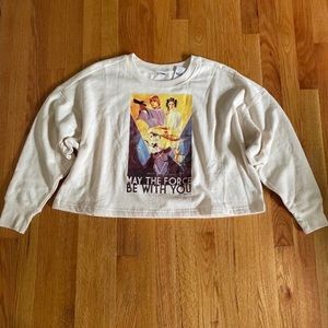 Old Navy Graphic Star Wars Oversized Cropped Sweatshirt